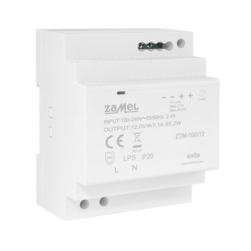 Zasilacz impulsowy montowany na szynie TH-35 (DIN) 100W 24V DC TYP: ZTM-100/24 ZAMEL - 3[100].jpg